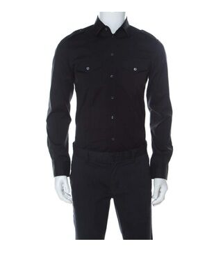 D&G Men's Black Button Shirt
